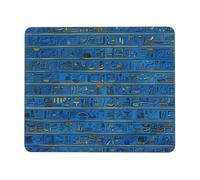 Tappetino per Mouse da Gioco Gold Blue Egyptian Egypt Hieroglyphs Tappetino Mouse Gaming Lavabile Personalizzato Sottomano, per Ufficio, Gaming, Computer, 25x30cm