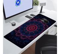 Tappetino per Mouse da Gioco Grande 800x400x3 mm Tappetino Mouse XXL Mandala Blu Rosa con Base in Gomma Antiscivolo Mousepad Gaming Migliora la Precisione e la Velocità Adatto per giochi e ufficio