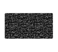 Tappetino per mouse da gioco grande ed esteso con bordi cuciti, compatibile con equazioni di formule di matematica fisica, base in gomma antiscivolo per ufficio, computer, tastiera, laptop, 16x29,5 po