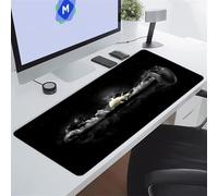 Tappetino per Mouse da Gioco Grande Nuvola di Luna Nera tappetino mouse XXL 700x300x3 mm tappetino per Tastiera Antiscivolo Migliora la precisione e la velocità per Giochi Ufficio Casa