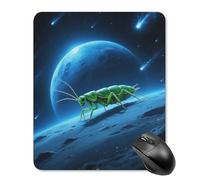 Tappetino per Mouse da Gioco Green Alien Bug On Planet Tappetini Mouse Lavabile Confortevole Mousepad Forma Rettangolare, per Computer, Ufficio, Laptop, 25x30cm