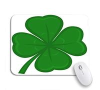 Tappetino per Mouse da Gioco Green Luck Abstract of Four Leaves Leaves Conceptual Flora Mousepad Forma Rettangolare Confortevole Impermeabile Sottomano, per Computer, Gaming Mouse, 25 x 30cm