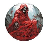 Tappetino per Mouse da Gioco Grim Angel Death Dark Blood Red Tappetino Mouse Pad Personalizzato Portatile Mousepad, per Gaming, Computer, Scrivania, 20cm