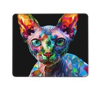 Tappetino per Mouse da Gioco Hairless Cats Cat Colorful Portatile Tappetino per Mouse Multifunzione Accessori Gaming per Computer Pc Mac 10X12In