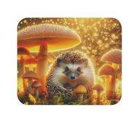 Tappetino per Mouse da Gioco Hedgehog in A Golden Mushroom Glade Tappetino per Il Mouse Antiscivolo Lavabile Impermeabile Sottomano, per Casa, Scrivania, Ufficio, 25x30cm