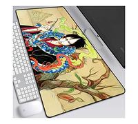 Tappetino per mouse da gioco Hoozuki no Reitetsu, tappetino per mouse anime XXL, 800x300mm, tappetino per mouse extra large con base in gomma antiscivolo, bordi cuciti 3mm, per PC, E