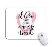 Tappetino Per Mouse Da Gioco I Love You To The Moon And Back Lettering Tappetini Mouse Facile Da Pulire Personalizzato Tappetino Mouse, Per Scrivania, Gioco, 25 x 30cm