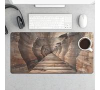 Tappetino per mouse da gioco Illusion Cave, grande, 12x24 pollici, esteso, base in gomma antiscivolo, tappetino per mouse e tastiera, tappetino da scrivania impermeabile per computer, per ufficio, c