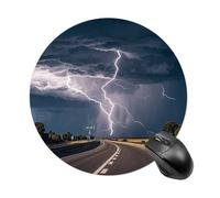 Tappetino per mouse da gioco, impermeabile, base in gomma antiscivolo, lavabile, personalizzato, autostrada, tornado, fulmine, tappetino per mouse per computer portatile, accessori da scrivania