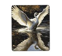 Tappetino per mouse da gioco, impermeabile, con base in gomma antiscivolo, cigni che volano nell'acqua, tappetino per mouse per computer portatile, lavabile, tappetino da scrivania per ufficio e casa