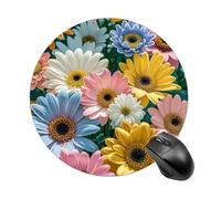 Tappetino per mouse da gioco, impermeabile, con base in gomma antiscivolo, lavabile, fiori personalizzati come sfondo, tappetino per mouse per computer portatile, accessori da scrivania, estetico