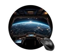 Tappetino per mouse da gioco, impermeabile, con base in gomma antiscivolo, lavabile, personalizzata, con vista sullo spazio esterno, per computer portatile, accessori da scrivania, estetico, ufficio
