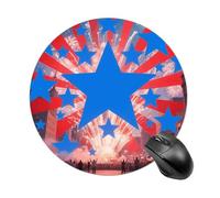 Tappetino per mouse da gioco, impermeabile, con base in gomma antiscivolo, lavabile, personalizzato, 4 luglio, stella blu, striscia rossa, tappetino per mouse per computer portatile, accessori da