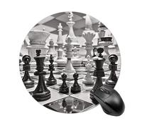 Tappetino per mouse da gioco, impermeabile, con base in gomma antiscivolo, lavabile, personalizzato, a scacchi, per computer portatile, accessori da scrivania, per ufficio, casa, viaggi, rotondo