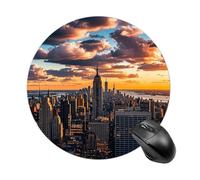 Tappetino per mouse da gioco, impermeabile, con base in gomma antiscivolo, lavabile, personalizzato, crepuscolo, cielo, scena notturna, città, tappetino per mouse per computer portatile, accessori da