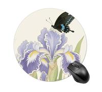 Tappetino per mouse da gioco, impermeabile, con base in gomma antiscivolo, lavabile, personalizzato, motivo: fiori di campo e farfalle, per computer portatile, accessori da scrivania, estetico