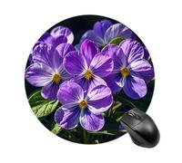 Tappetino per mouse da gioco, impermeabile, con base in gomma antiscivolo, lavabile, personalizzato, motivo violette in fiore, accessori da scrivania per computer portatile, accessori da scrivania