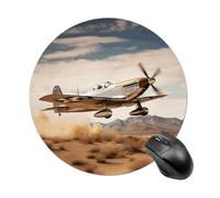 Tappetino per mouse da gioco, impermeabile, con base in gomma antiscivolo, lavabile, personalizzato, motivo: aereo del deserto, per computer portatile, accessori da scrivania, estetico, ufficio, casa