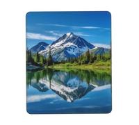 Tappetino per mouse da gioco, impermeabile, con base in gomma antiscivolo, riflesso di montagna nel lago, tappetino per mouse per computer portatile, lavabile, tappetino da scrivania per tavolo da