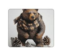 Tappetino per mouse da gioco, impermeabile, con base in gomma antiscivolo, rustico Lodge Bear, tappetino per mouse quadrato per computer portatile, lavabile, tappetino da scrivania per tavolo da