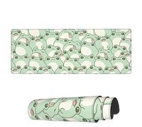 Tappetino per Mouse da Gioco Kawaii Frog Seamless Cute Tappetino Mouse Pad Antipolvere Mousepad Forma Rettangolare, per Gaming Mouse, Casa, Computer, 80x30cm