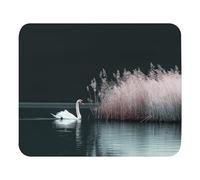 Tappetino per Mouse da Gioco Lake with A Swan Animal Bordi Cuciti Tappetino Mouse Gaming Antiscivolo Mousepad per Computer Gaming Ufficio 10X12In