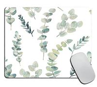 Tappetino per Mouse da Gioco Leaves Watercolor Eucalyptus Branches Hand Flower with Plant Tappetino Mouse Facile da Pulire Sottomano, per Scrivania, Computer, Laptop, 25x30cm