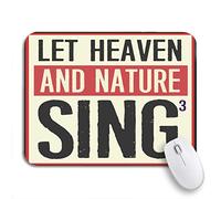 Tappetino per Mouse da Gioco Let Heaven And Nature Sing Christmas On Distressed Tappetino per Il Mouse Antiscivolo Antipolvere Lavabile Tappetini Mouse, per Laptop, Casa, 25 x 30cm