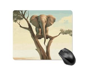 Tappetino per Mouse da Gioco Little Elephant On Tree Tappetino per Il Mouse Antiscivolo Facile da Pulire Personalizzato Mousepad Forma Rettangolare, per Laptop, Scrivania, Gaming, 25x30cm