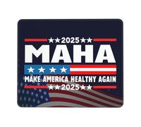 Tappetino per Mouse da Gioco Maha Make America Healthy Again 2025 Tappetino Mouse Gaming Facile da Pulire Portatile Sottomano, per Scrivania, Laptop, Computer, 25x30cm