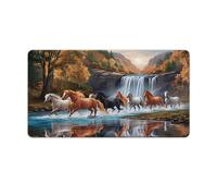Tappetino per mouse da gioco Majestic Horses, 30 x 16 pollici, tappetino per tastiera con base antiscivolo, accessori da scrivania per tastiera da ufficio a casa