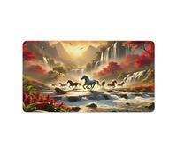 Tappetino per mouse da gioco Majestic Horses, 30 x 16 pollici, tappetino per tastiera con base antiscivolo, accessori da scrivania per tastiera da ufficio a casa