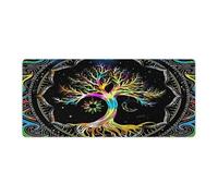 Tappetino per mouse da gioco Majestic Tree of Life, 36 x 16 pollici, tappetino per tastiera con base antiscivolo, accessori da scrivania per tastiera da ufficio a casa