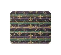 Tappetino per Mouse da Gioco Mardi Gras Fleur De Lys Flower Antiscivolo Tappetino per Mouse Gaming Lavabile Desk Mat per Mac Computer Ufficio 10X12In