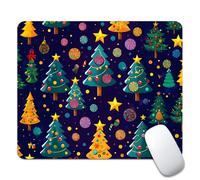 Tappetino per Mouse da Gioco Merry Christmas Candy Tree Stars Tappetino per Il Mouse Antiscivolo Impermeabile Confortevole Sottomano, per Gaming, Scrivania, Laptop, 25x30cm