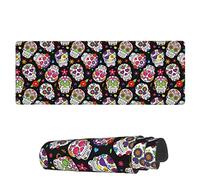Tappetino per Mouse da Gioco Mexican Flower Sugar Skulls Tappetino Mouse Grande Lavabile Mousepad Forma Rettangolare, per Gaming Mouse, Ufficio, Computer, 80x30cm