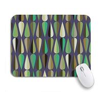 Tappetino Per Mouse Da Gioco Mid Century Modern Retro Drop Shapes In Various Color Tappetini Mouse Base Antiscivolo In Gomma Facile Da Pulire Tappetino Mouse, Per Ufficio, Casa, 25 x 30cm