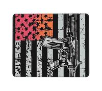 Tappetino per Mouse da Gioco Military American Flag with G-Un Durevole Tappetino per Mouse Portatile Mousepad per Pc Gaming Ufficio 10X12In