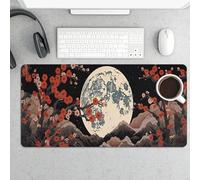 Tappetino per mouse da gioco Moon Peak Flower Large 12x24 pollici, tappetino da scrivania esteso, base in gomma antiscivolo, tappetino per tastiera e mouse, tappetino da scrivania per computer imper