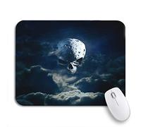 Tappetino per Mouse da Gioco Moon Rising 3D Render of Cratered Skull Tappetino Mouse Gaming Confortevole Antipolvere Tappetino Mouse Piccolo, per Gioco, Casa, 25 x 30cm