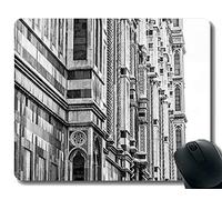 Tappetino per mouse da gioco, mosaico di cultura orientale con tappetino per mouse Cattedrale di Firenze con bordo cucito