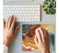 Tappetino per mouse da gioco, motivo marmo, arte moderna, rettangolare, base in gomma antiscivolo, con bordi cuciti, tappetino per mouse per computer, laptop, ufficio, decorazione, 25,4 x 30,5 cm