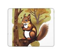 Tappetino per mouse da gioco, motivo scoiattolo che mangia noci, 22,9 x 24,1 cm, multi-codice