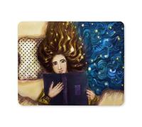 Tappetino per mouse da gioco, Mouse Pad Girl with Book Dreaming Tappetini per mouse da gioco per computer