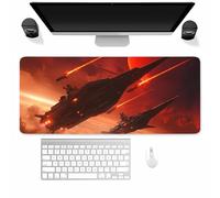 Tappetino per Mouse da Gioco Nave da guerra Rossa, XXL Mouse pad, Controllo Preciso del mouse Migliora la Velocità e la Precisione, Lavabile tappetino Scrivania per Ufficio e casa 800x300x2MM