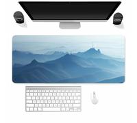 Tappetino per Mouse da Gioco Nebbia Collina, XXL Mouse pad, Controllo Preciso del mouse Migliora la Velocità e la Precisione, Lavabile tappetino Scrivania per Ufficio e casa 800x400x3MM