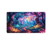 Tappetino per mouse da gioco Neon vibrante, tappetino da scrivania grande da 30 x 16 pollici, tappetino per tastiera con base antiscivolo, accessori da scrivania per tastiera da ufficio a casa