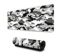 Tappetino per mouse da gioco nero grigio e bianco grande XL mimetico grigio lungo esteso pad tappetino da scrivania mimetico grande tappetino per mouse per casa ufficio accessori arredamento gamer