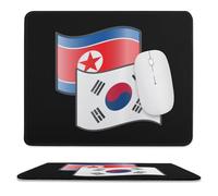 Tappetino per Mouse da Gioco North And South Korean Flags Soffice Mouse Mat Durevole Accessori Gaming per Laptop Sensori da Gioco Ufficio 10X12In