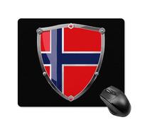Tappetino per Mouse da Gioco Norwegian Flag Tappetino Mouse Gaming Personalizzato Base Antiscivolo in Gomma Sottomano, per Gaming Mouse, Casa, Ufficio, 25x30cm